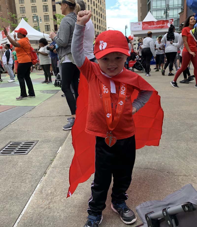 Jackson Dawson at an American Heart Association Heart Walk. (Photo courtesy of the Dawson family)